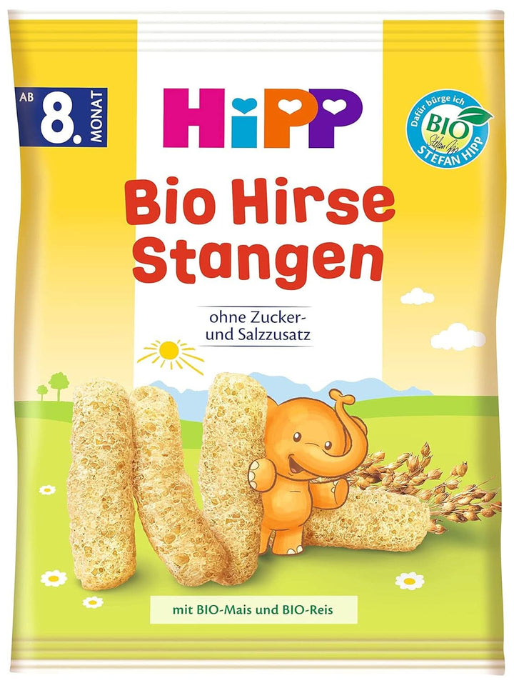 Hipp Bio Knabberprodukte Hirse-Stangen, 7Er Pack (7 X 30G)