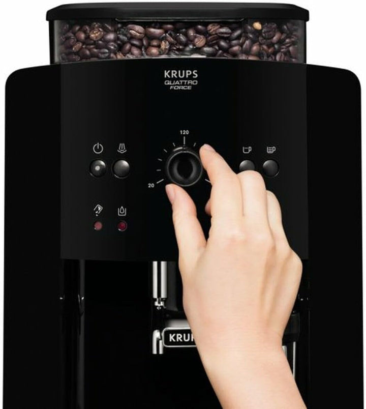 Aparat de cafea complet automat Krups Arabica Picto Quatrro Force EA8110, negru