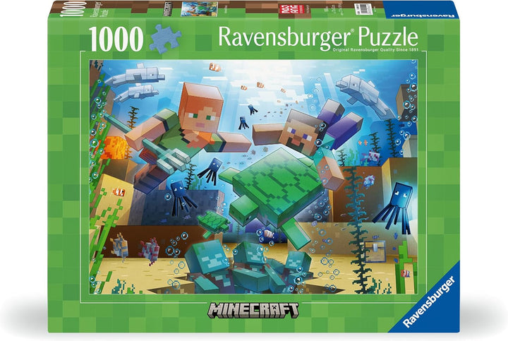 Ravensburger Puzzle 12000421 - Mozaic Minecraft - 1000 piese Puzzle Minecraft pentru adulți și copii de peste 14 ani