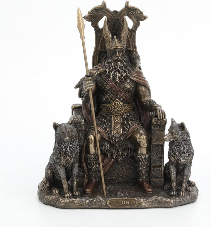 Hades zeu grec al lumii subterane cu statuie cu creier, 26,9 cm, rășină turnată la rece, finisaj bronz antic Statuete si sculpturi Naty Shop Bronz 7.48 inci X 4.92 inci X 8.66