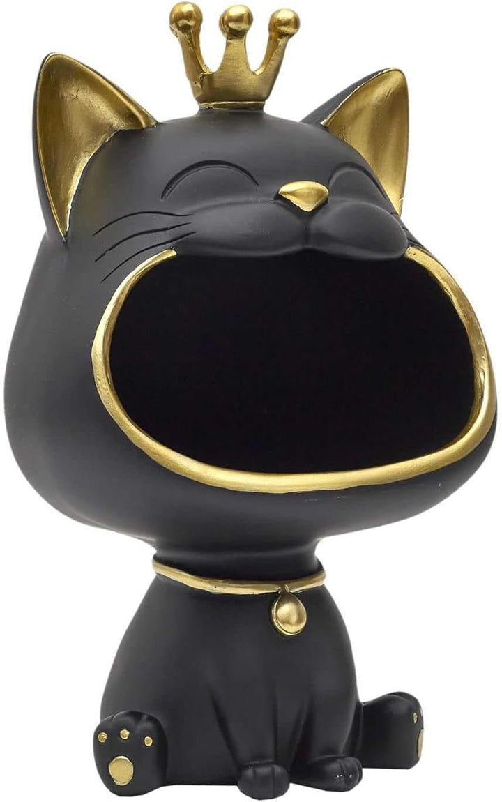 HOME DECO FACTORY, HD0160, Statuie astronaut cu buzunar gol negru, obiect decorativ modern și practic, design futurist, ideal pentru camera de zi sau birou, dimensiune: 20 cm, culoare: negru și auriu Statuete si sculpturi Naty Shop Noir. Sau Noir, Or