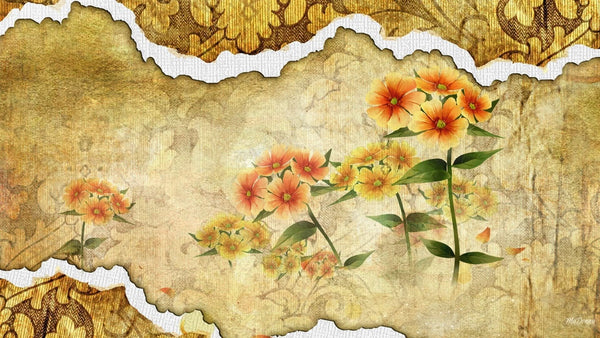 Imagine comestibila, vafa, format A4, Floare (Vintage) Imagini comestibile Nati Shop