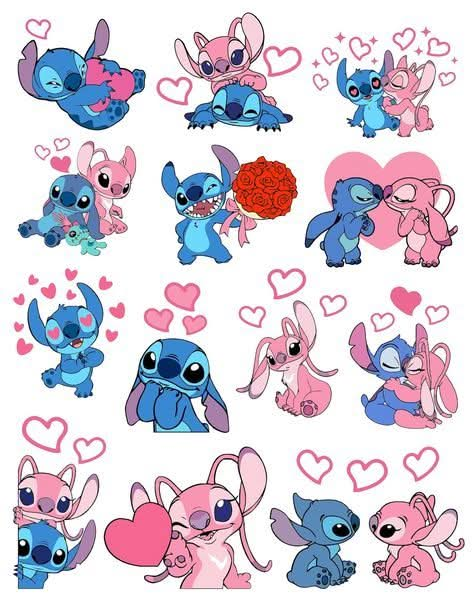 Imagine comestibila, vafa sau icing, format A4, Lilo and Stitch - Nati Shop