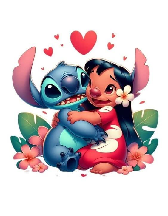 Imagine comestibila, vafa sau icing, format A4, Lilo and Stitch - Nati Shop