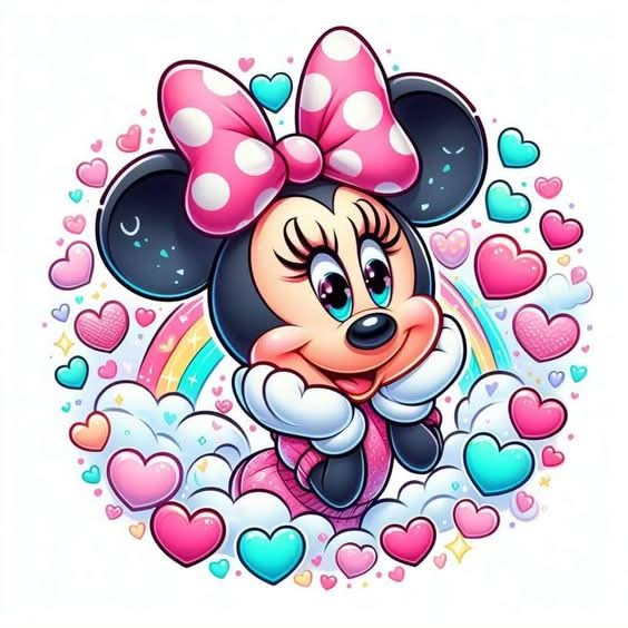 Imagine comestibila, vafa sau icing, format A4, Minnie Mouse - Nati Shop