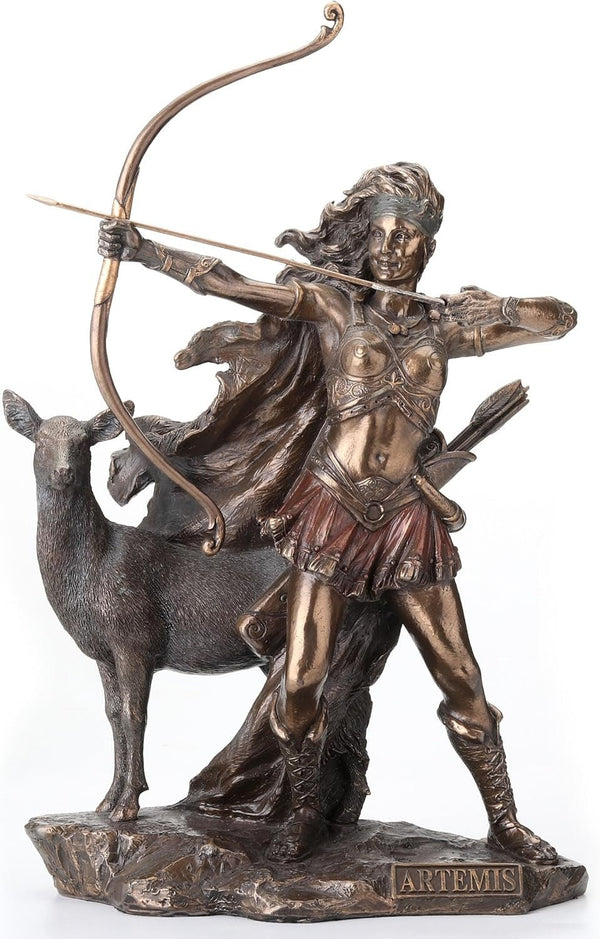 Statuia din bronz a zeiței vânătorii și a sălbăticiei Statuete si sculpturi Naty Shop Titlu implicit