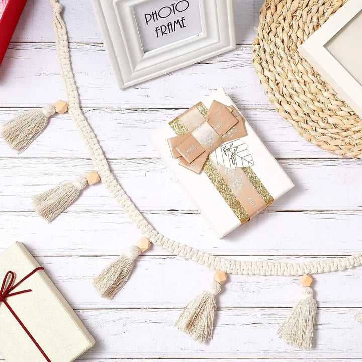 Tapiserie bucati franjuri ghirlanda banner bumbac tesute Casa - Accesorii si Decoratiuni Naty Shop