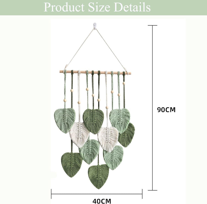 Tapiserie hanging handmade tesute frunze pana Casa - Accesorii si Decoratiuni Naty Shop