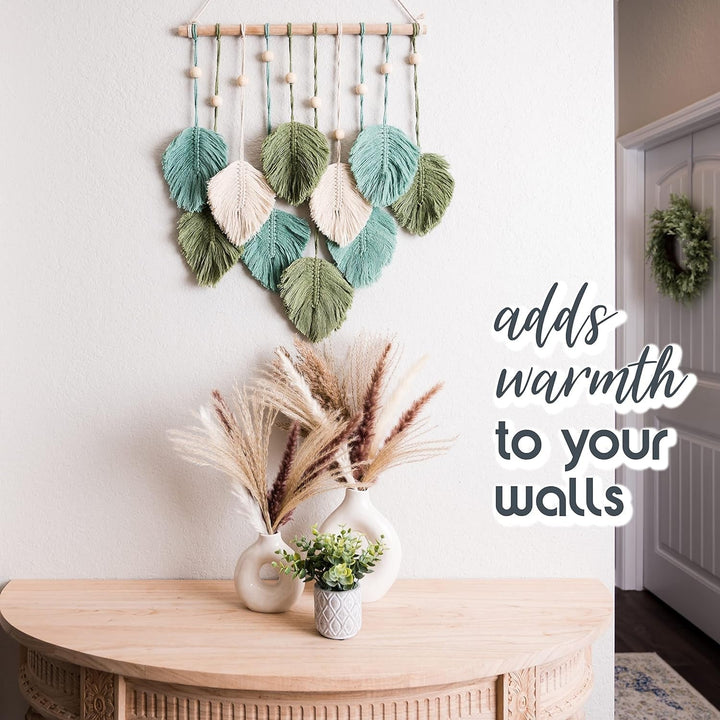 Tapiserie hanging handmade tesute frunze pana Casa - Accesorii si Decoratiuni Naty Shop
