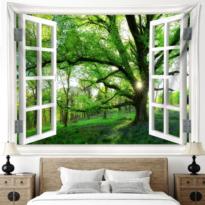 Tapiserie peisaj jungla xxl padure panza fereastra Casa - Accesorii si Decoratiuni Naty Shop