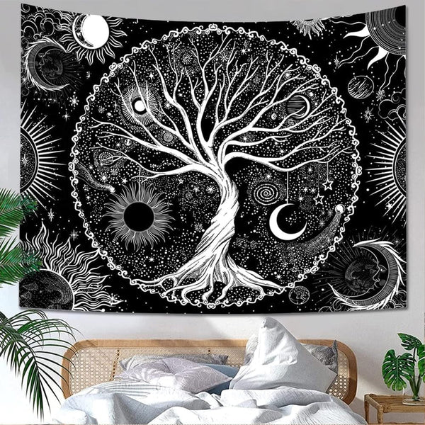 Tapiserie sequpr copac viata soare luna Casa - Accesorii si Decoratiuni Naty Shop 150L X 129.5B Cm