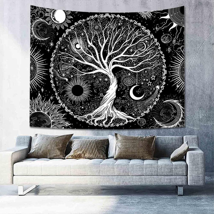 Tapiserie sequpr copac viata soare luna Casa - Accesorii si Decoratiuni Naty Shop