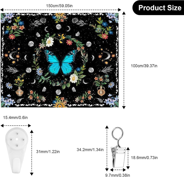 Tapiserie tapiterie fluturi verzi tesatura periata Casa - Accesorii si Decoratiuni Naty Shop