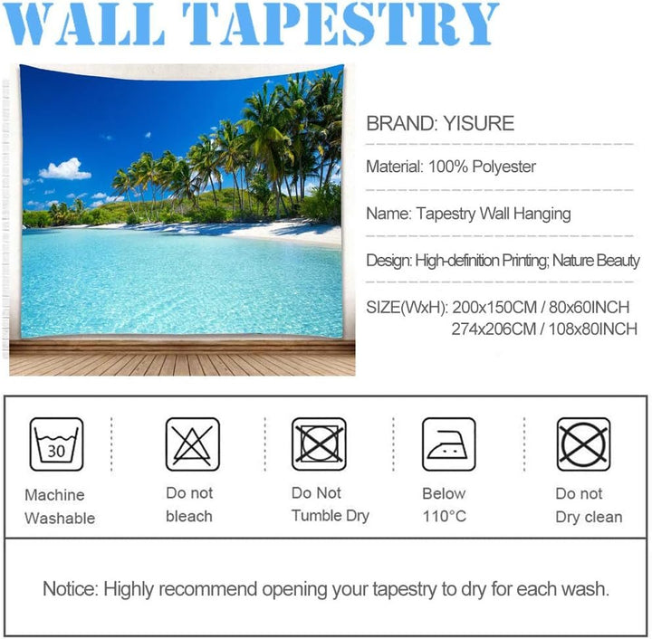 Tapiserie yisure plaja mare tropical peisaj Casa - Accesorii si Decoratiuni Naty Shop