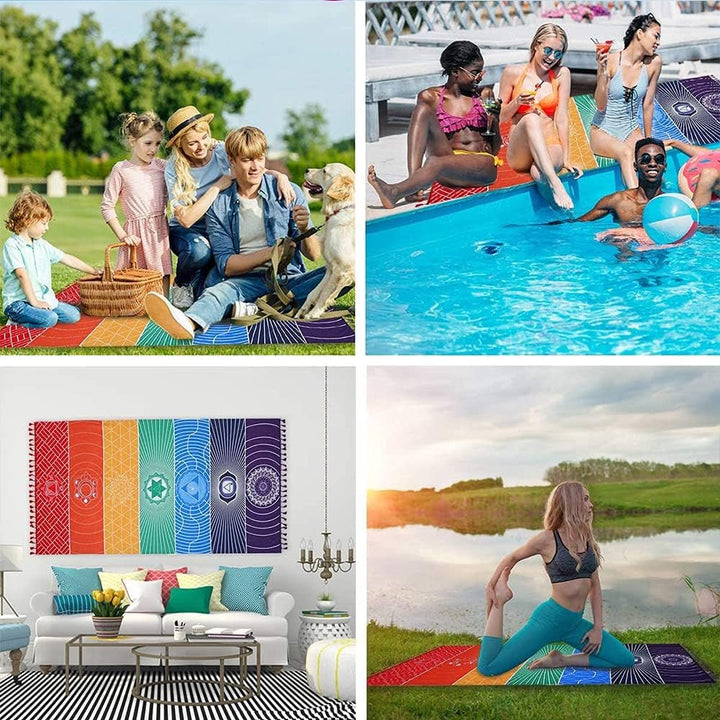 Tapiserie yoga meditation seven chakra hippie Casa - Accesorii si Decoratiuni Naty Shop