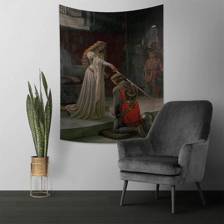 Tapiserie yongfoto cavaler pictura ulei medieval anglia Casa - Accesorii si Decoratiuni Naty Shop