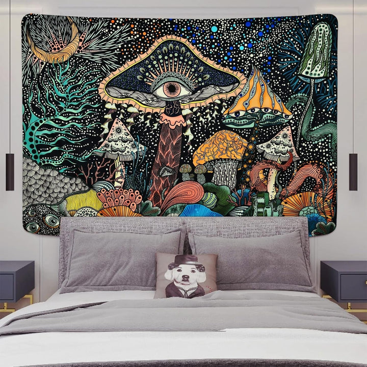 Tapiserie yrendenge mushroom eyes wall cloth sea creatures Casa - Accesorii si Decoratiuni Naty Shop